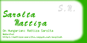 sarolta mattiza business card